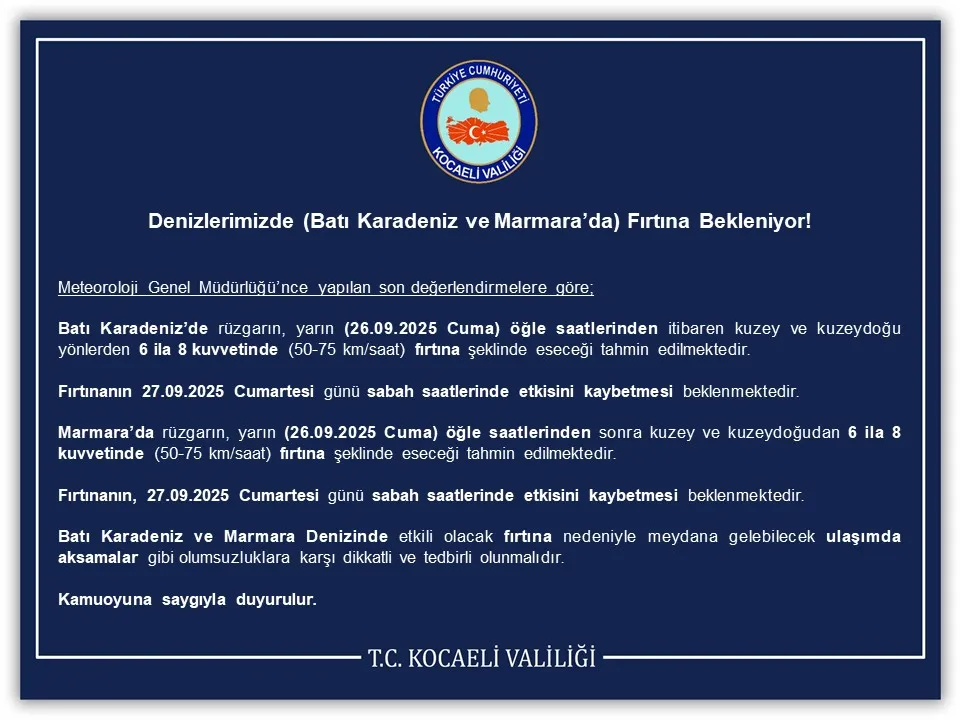 DENİZLERİMİZDE (BATI KARADENİZ VE MARMARA